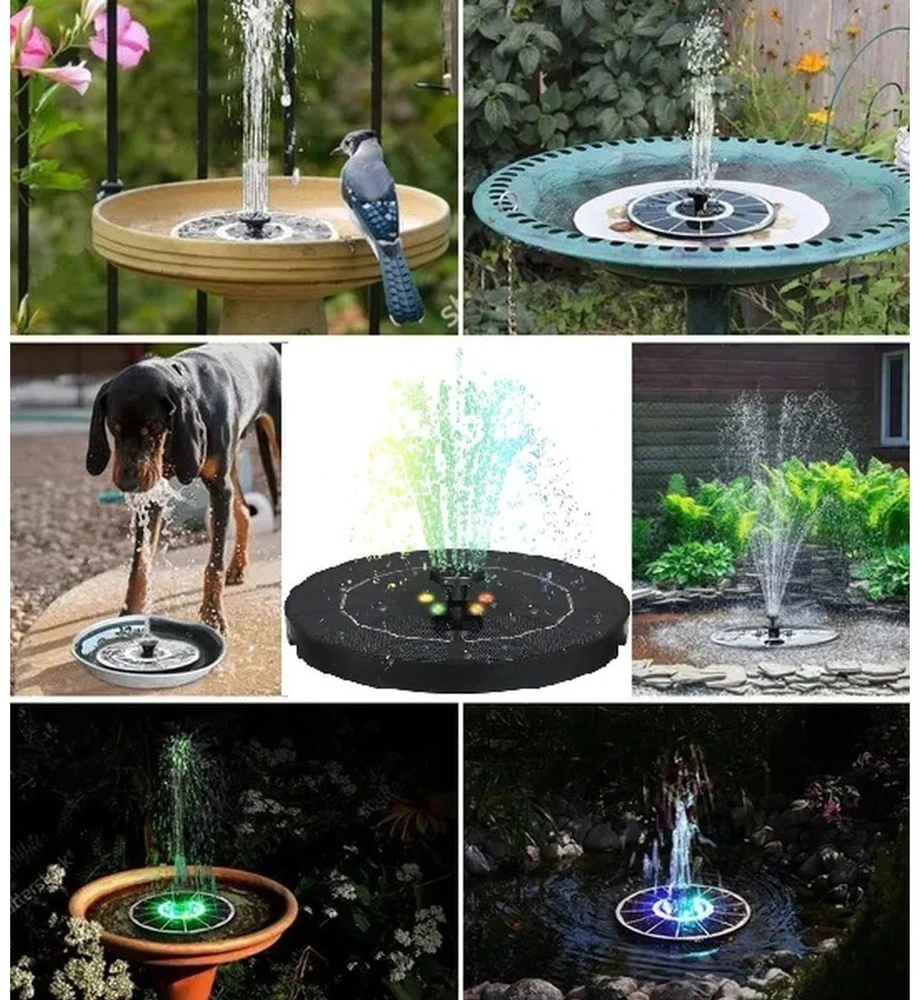 Saska Garden SAULĖS ENERGIJA VEIKIANTIS FONTANO ŠVIESTUVAS TVENKINIUI 5 LED AUTOMATINIS 1046846