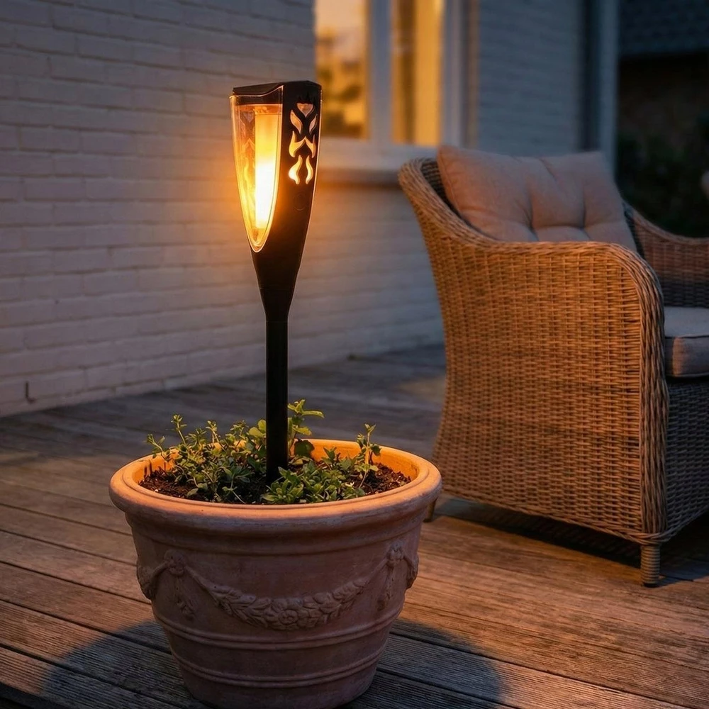 Saska Garden SAULĖS ENERGIJOS LED ŠVIESTUVAS FAKELAS 7,5×7,5x65CM 1077451