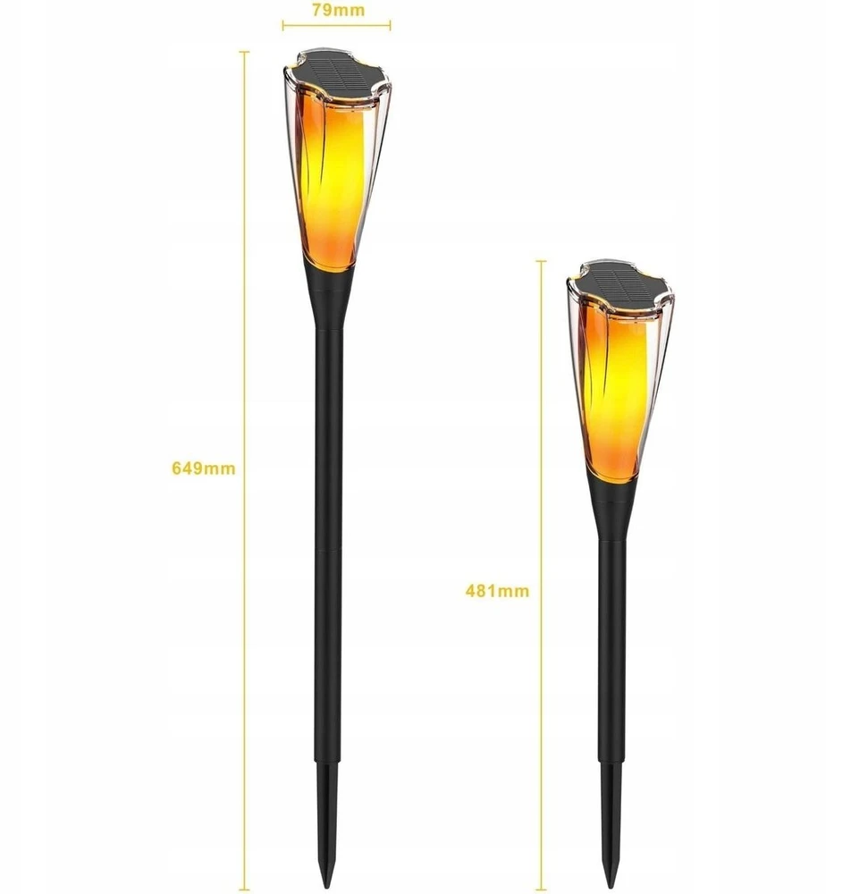 Saska Garden SAULĖS ENERGIJOS LED ŠVIESTUVAS FAKELAS 7,5×7,5x65CM 1077451