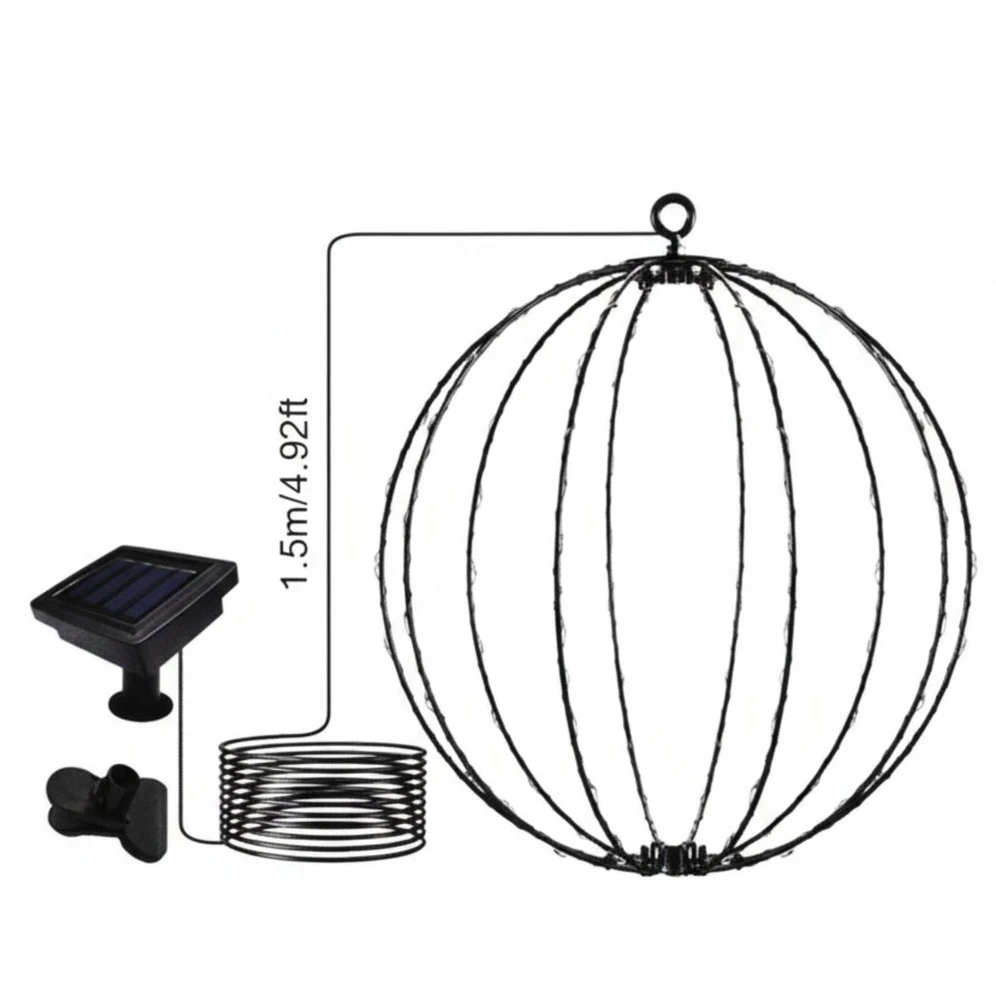 Pakabinamas šviestuvas Saska Garden Pakabinamas saulės šviestuvas 30 cm su LED