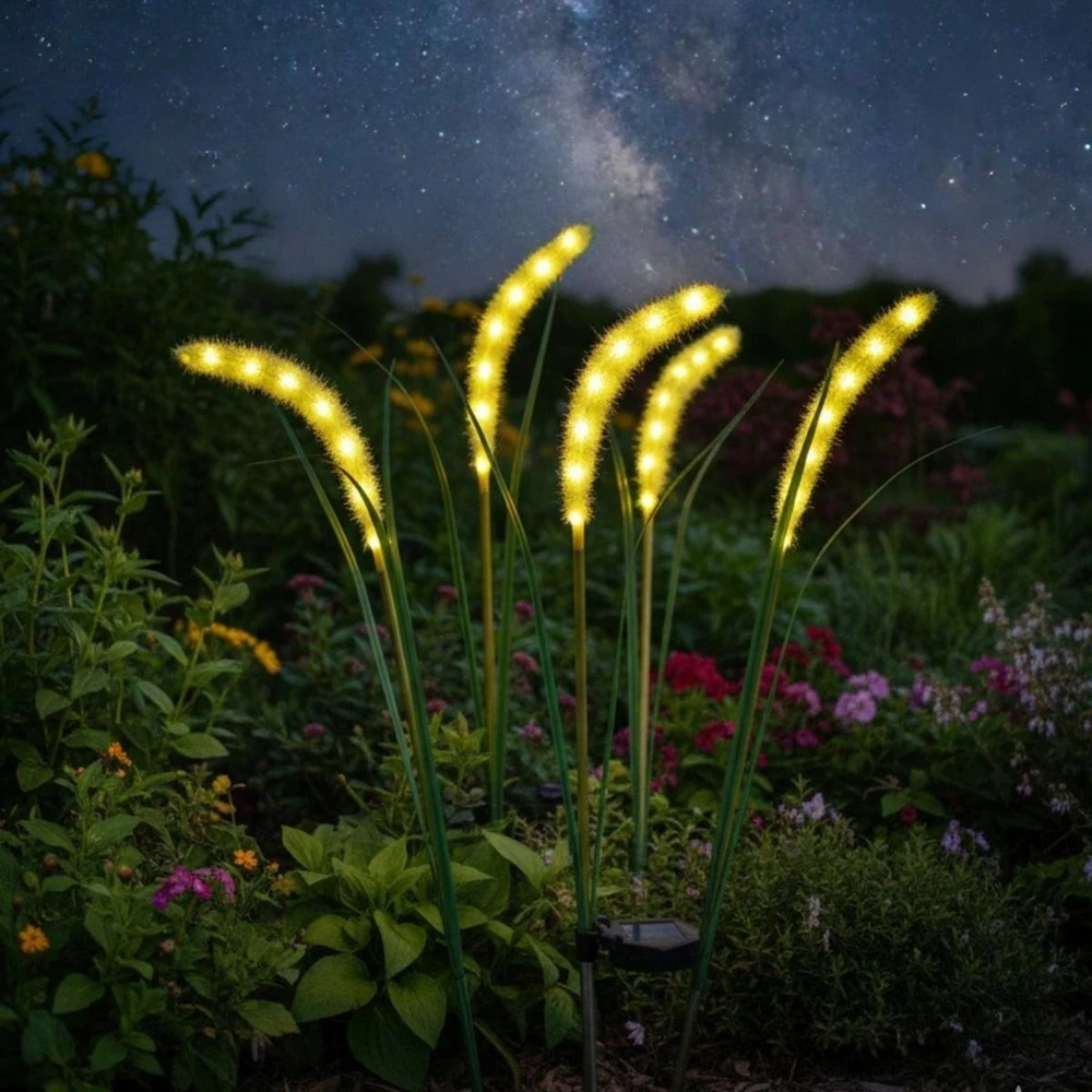 Saska Garden Saulės lempa žolė 6 LED 75 cm