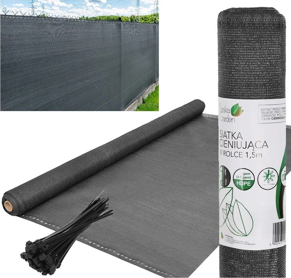 Saska Garden tamsiai pilkas sodo šešėlinis tinklas 110 g/m2