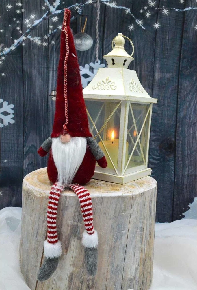 Saska Garden Kalėdinis dekoratyvinis raudonas gnomukas