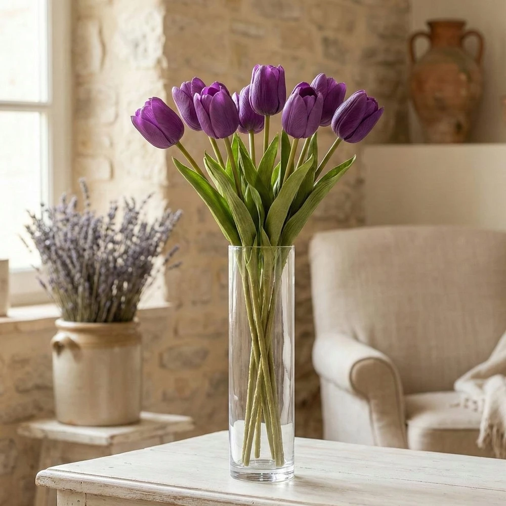 Saska Garden Violetinis tulpė 31 cm pavasario dekoracija