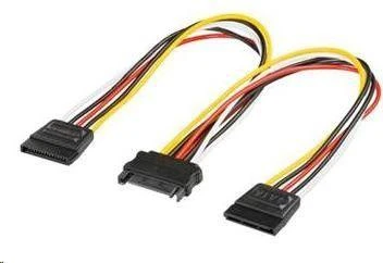 PremiumCord SATA 15 kontaktų – SATA 15 kontaktų x2, 0,2 m, daugiaspalvis (kfsa-21)
