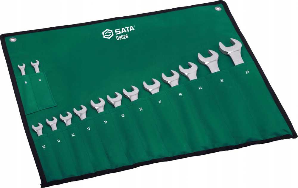 Kombinuotų veržliarakčių komplektas Sata S09026; 8-24 mm; 14 vnt.