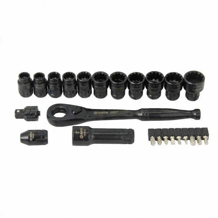 SATA Rinkinys 24 KLUCZY NASADOWYCH PRZELOTOWYCH X6