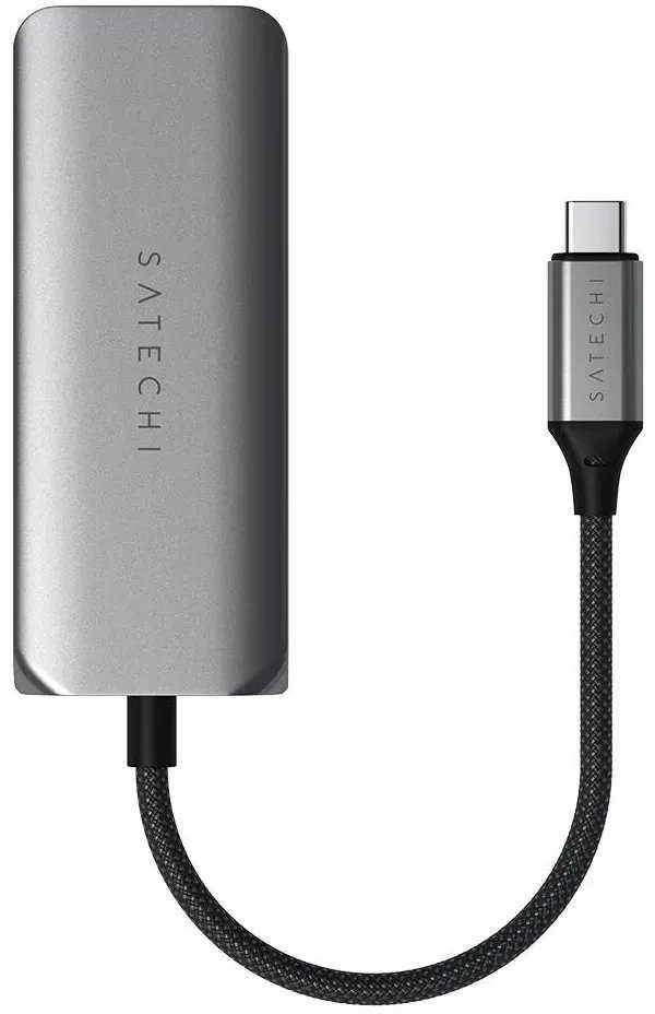 SATECHI keturi viename USB-C šakotuvas su 2,5 gigabito eternetu – Kosminė pilka