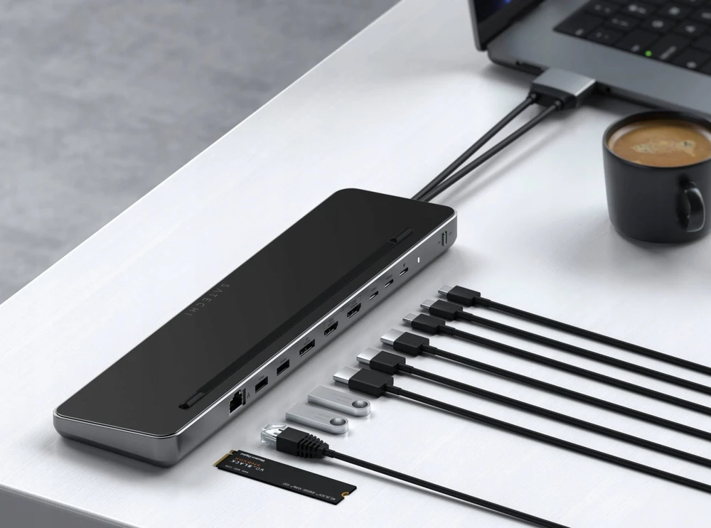 Satechi USB-C dviejų dokų stovas