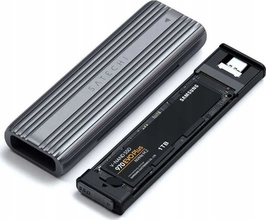 Satechi SATECHI USB-C NVME ir SATA SSD korpuso erdvė pilka