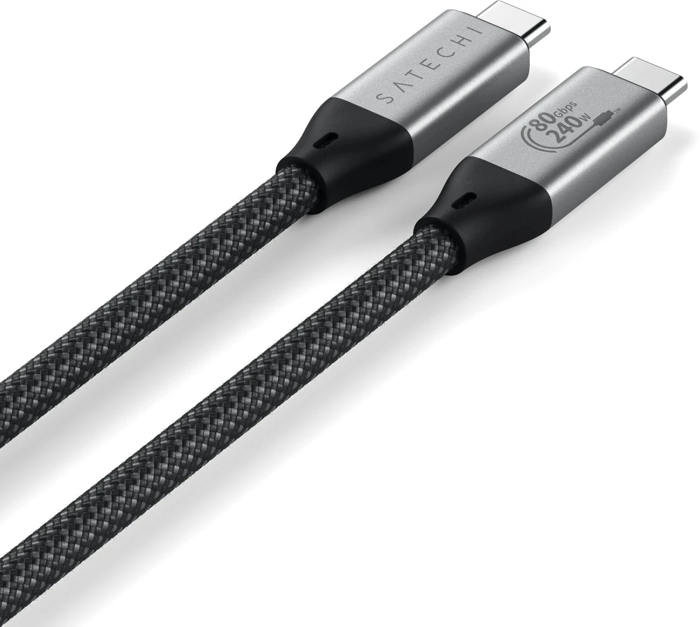 Satechi Kabelis USB USB-C - USB-C 1.2 m Juodai-sidabrinė (ST-YU4120K)