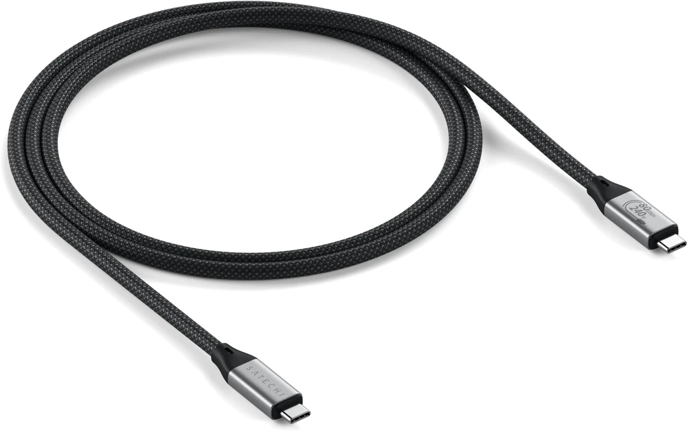 Satechi Kabelis USB USB-C - USB-C 1.2 m Juodai-sidabrinė (ST-YU4120K)