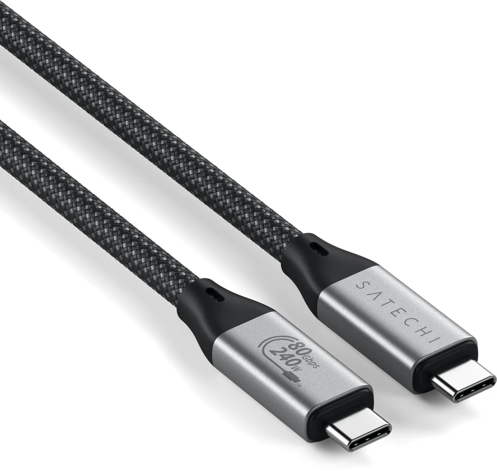 Satechi Kabelis USB USB-C - USB-C 1.2 m Juodai-sidabrinė (ST-YU4120K)