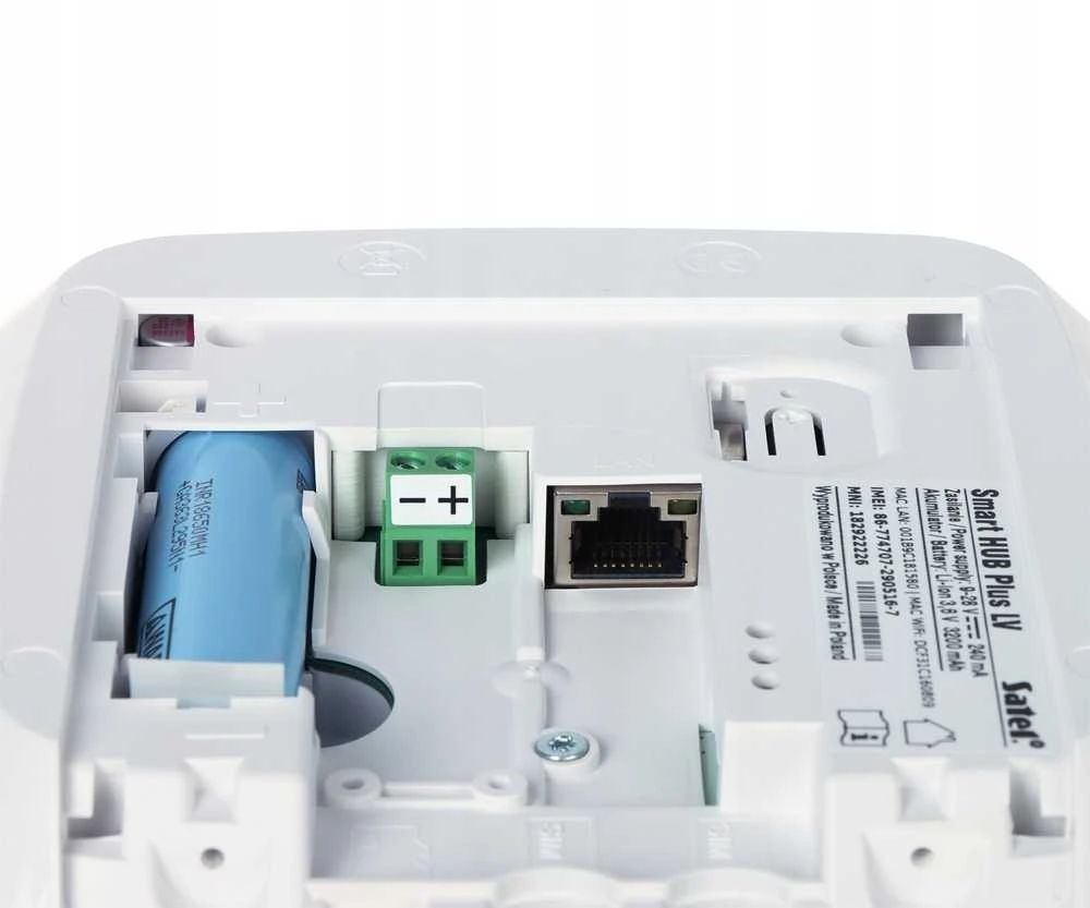 Satel BE WAVE sistemos valdiklis (integruotas GSM modulis, 9-28 V DC maitinimo šaltinis) Smart HUB Plus LV