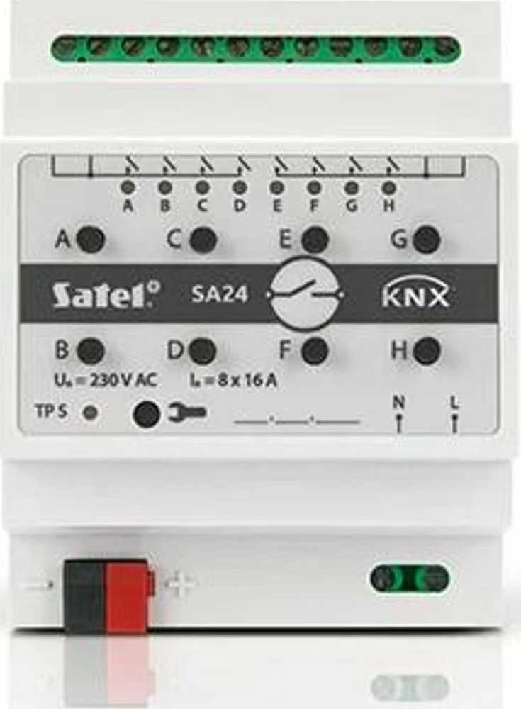 SAL Satel KNX-SA24 išmanusis namų valdiklis DIN montavimas su bėgeliais Perjungimo mechanizmas 8 kanalai