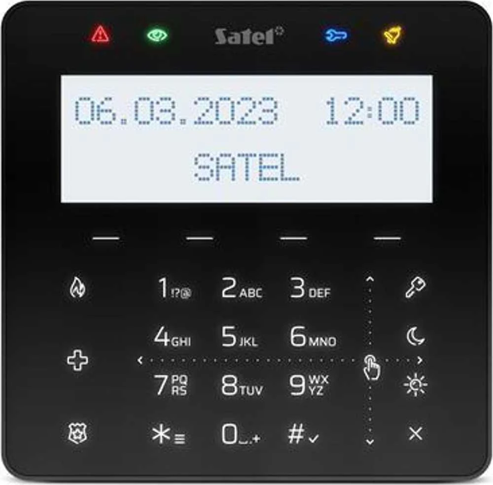 JUTIKLINĖ KLAVIATŪRA SIGNALIZACIJOS CENTRALEI INT-KSG2R-B SATEL