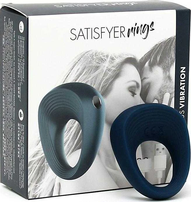 Erekcijos žiedas Satisfyer (tamsiai mėlynas)