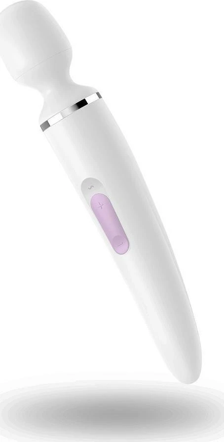 Satisfyer Wand-er Woman baltas/chromas