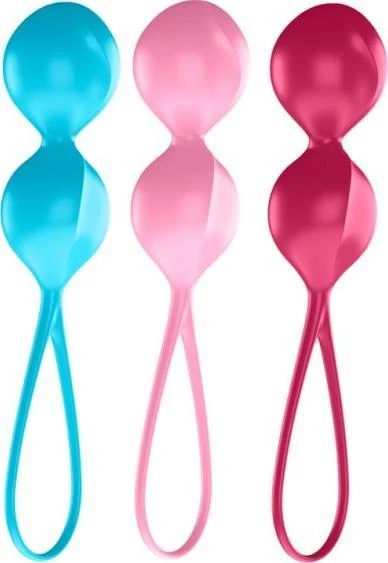 Geisha kamuoliukų rinkinys „Satisfyer V Balls“ (3 vnt. rinkinys)