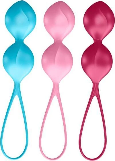 Geisha kamuoliukų rinkinys „Satisfyer V Balls“ (3 vnt. rinkinys)