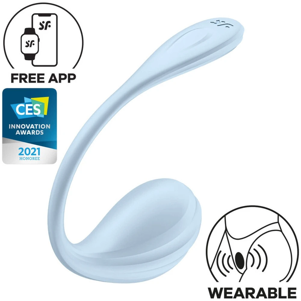 SATISFYER Glotnus Petalas su programėle Šviesiai Mėlyna