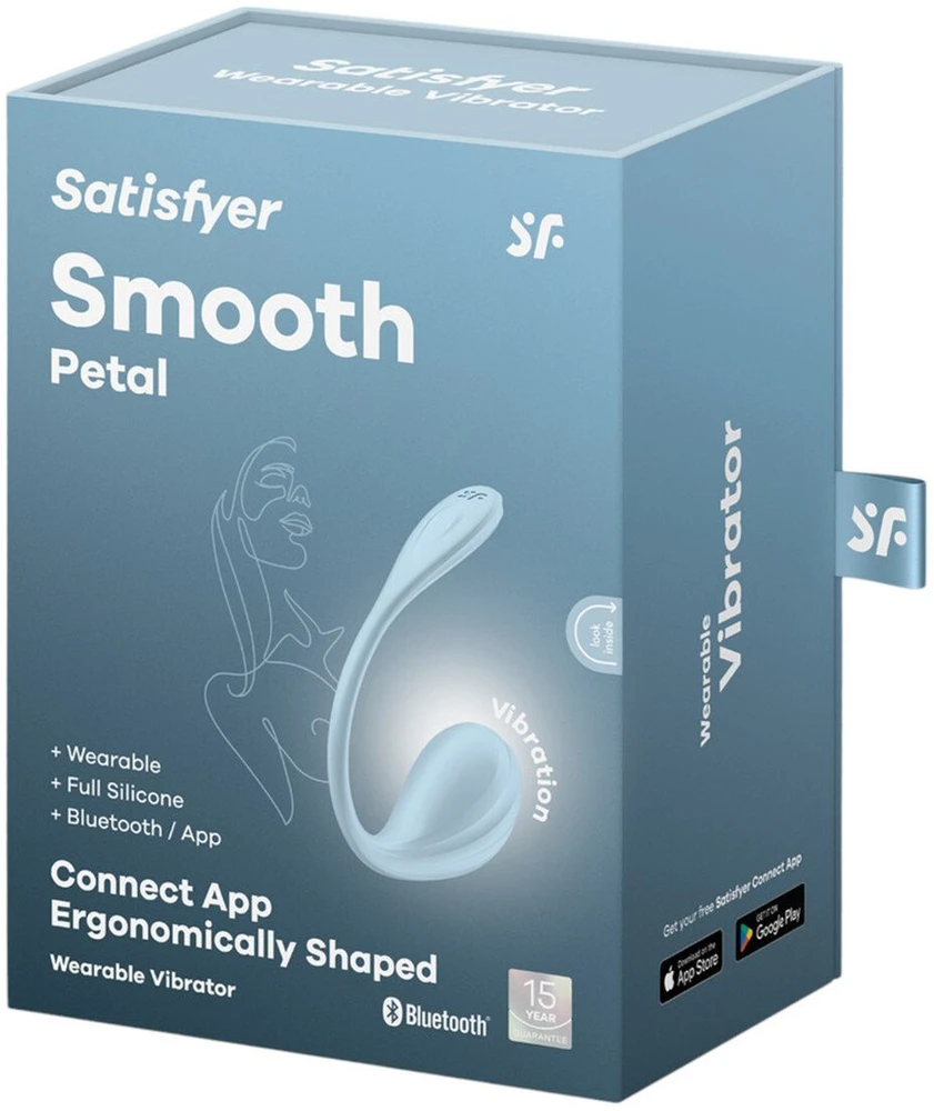 SATISFYER Glotnus Petalas su programėle Šviesiai Mėlyna