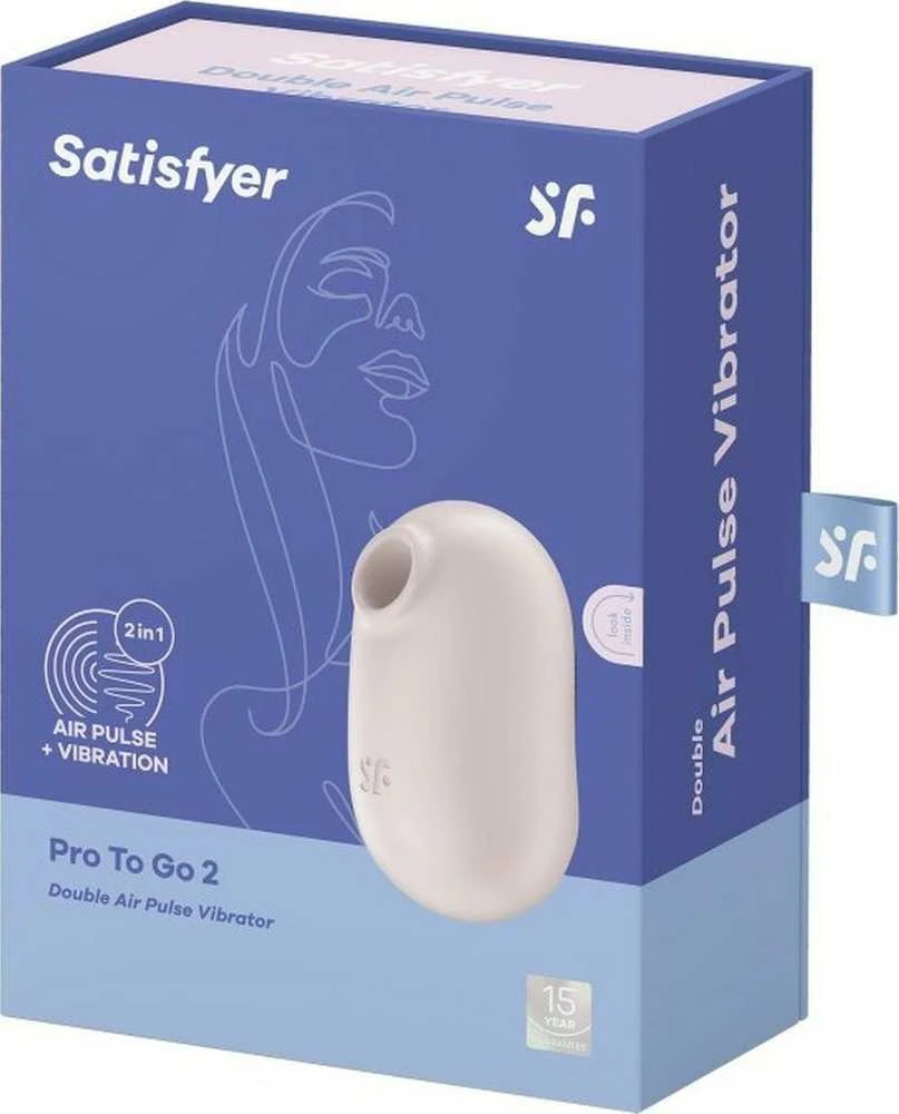 Satisfyer Pro To Go 2 smėlio spalvos klitorio masažuoklis