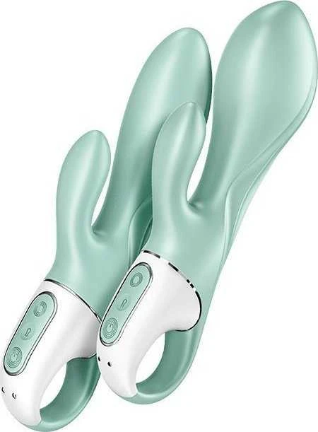 Satisfyer Air Pump Bunny 5+ vibratorius su siurbliu Mint