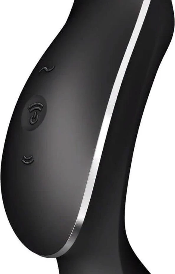 Satisfyer SATISFYER_Curvy Trinity 2 oro pulsavimo vibratorius klitorio stimuliatorius su vibracijomis Juodas