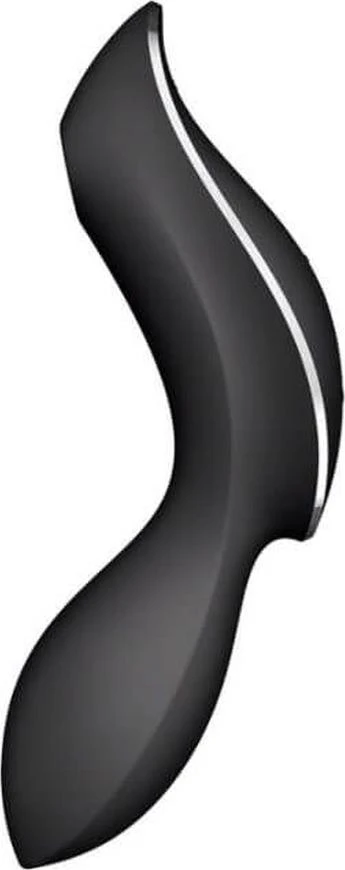 Satisfyer SATISFYER_Curvy Trinity 2 oro pulsavimo vibratorius klitorio stimuliatorius su vibracijomis Juodas