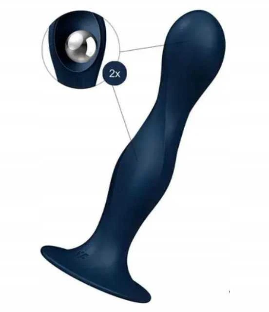 „Satisfyer Double Ball-R“ (tamsiai mėlynas)