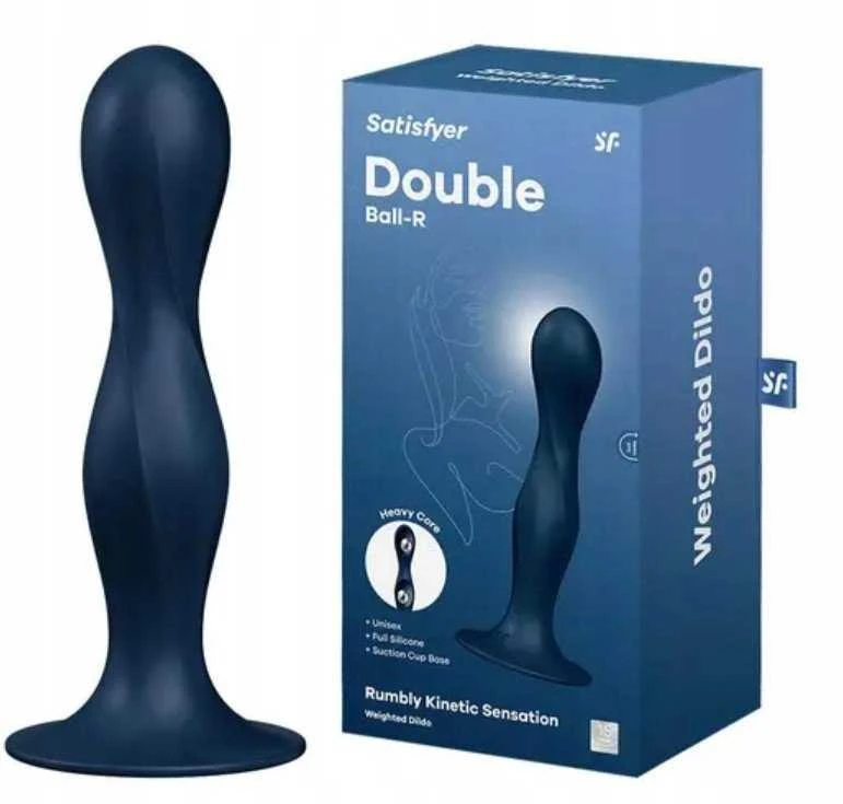 „Satisfyer Double Ball-R“ (tamsiai mėlynas)