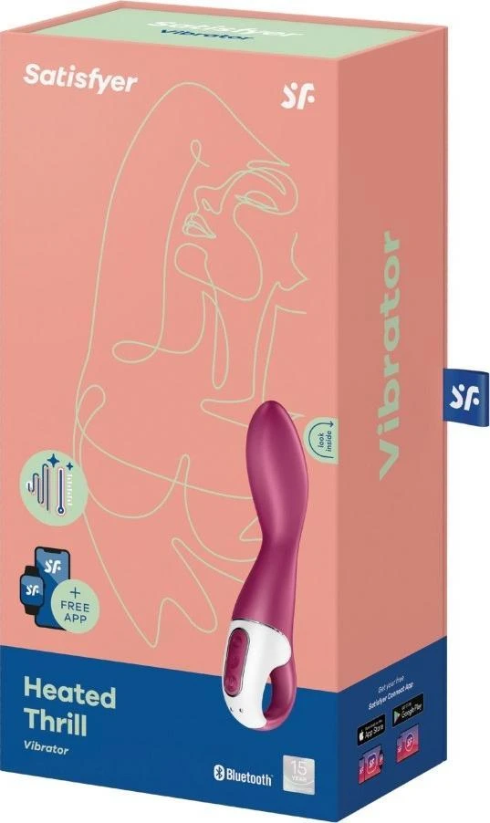 „Satisfyer SATISFYER_Heated Thrill Vibrator“ vibratorius su programėle „Connect“ violetine spalva