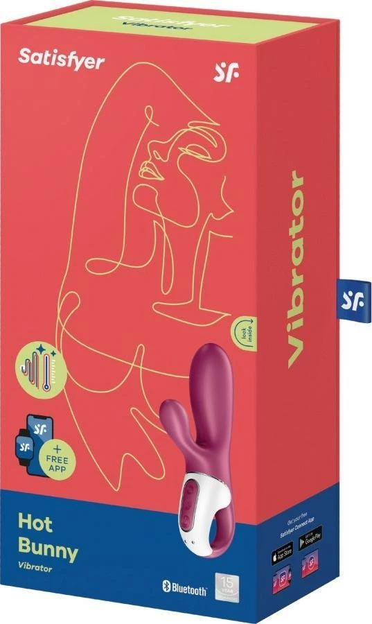 „Satisfyer SATISFYER_Hot Bunny“ vibratorius su programėle „Connect“ Lila spalva