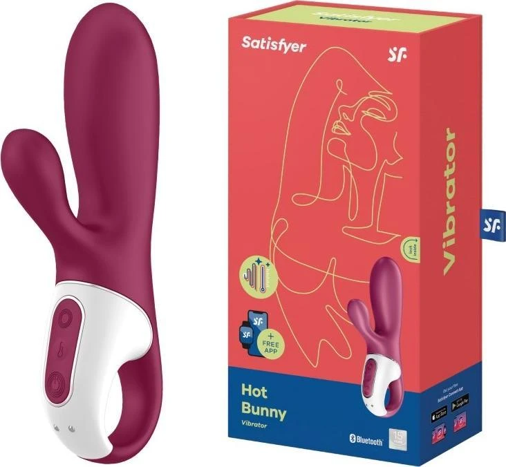 „Satisfyer SATISFYER_Hot Bunny“ vibratorius su programėle „Connect“ Lila spalva