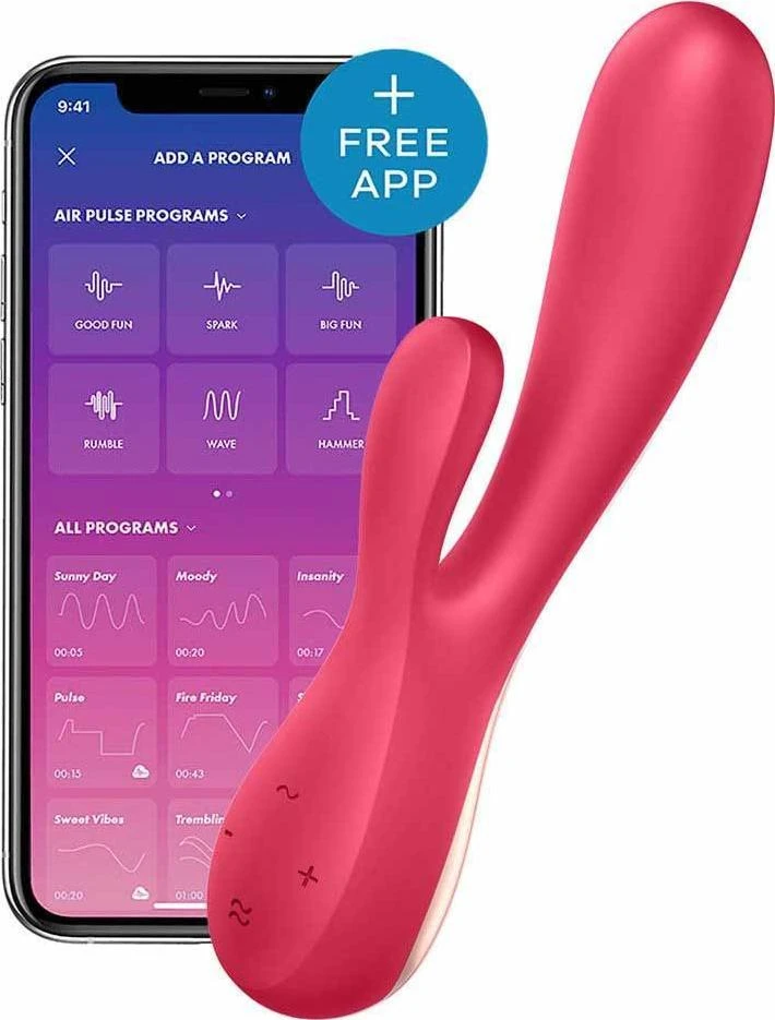 Satisfyer Mono Flex Raudon klitorio ir G taško stimuliatorius