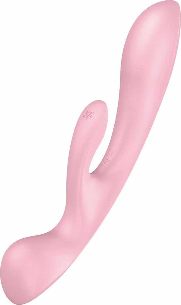Satisfyer Triple Oh Light Rožinė daugiafunkcis vibratorius