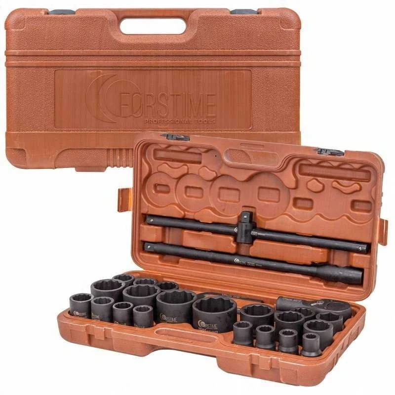 Smūginis veržliasukis Satra Įrankių rinkinys udarowych 26el. 3/4" (17-50mm) i 1" (55-65mm) (12-kątnych)