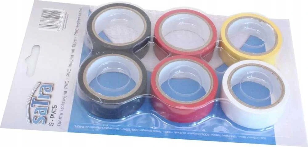 SATRA PVC izoliacinė juosta MIX 6 vnt.