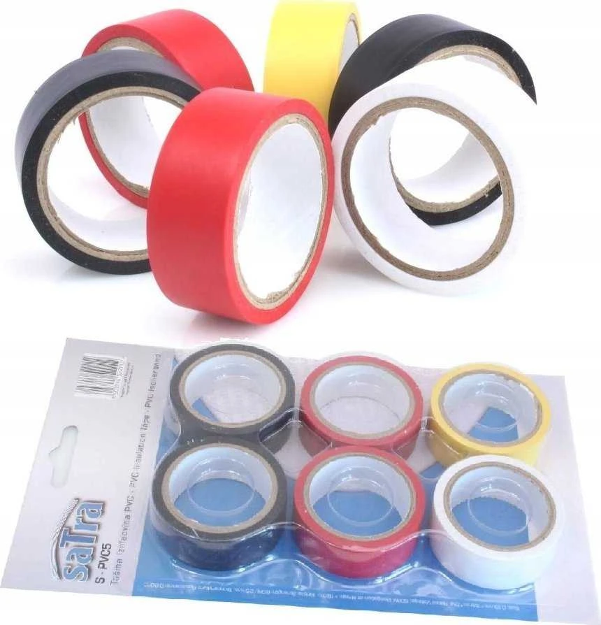 SATRA PVC izoliacinė juosta MIX 6 vnt.