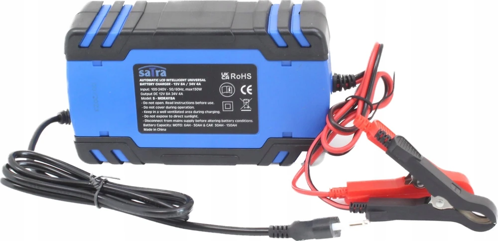 Satra Akumuliatorių įkroviklis automatinis LCD 12V/24V 8A/4A 6-150Ah