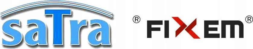 Satra ir Fix-em gamintojų logotipai