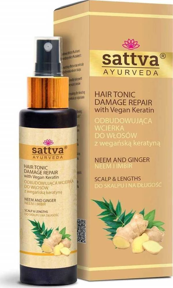 Plaukų tonikas pažeistiems plaukams Neem - Ginger, Sattva Ayurveda, 100ml