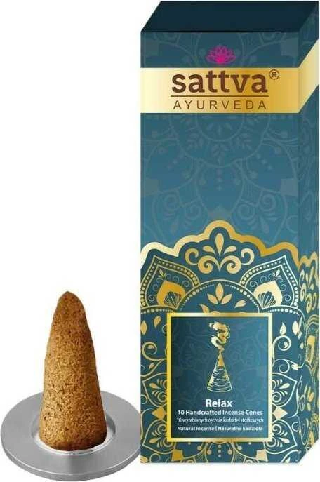 Eglės kvapo smilkalų kūgiai Relax, Sattva Ayurveda, 20g