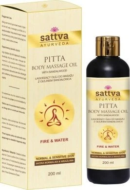 Masažo aliejus jautriai ir probleminei odai Pitta, Sattva Ayurveda, 200ml
