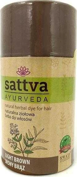 Augaliniai šviesiai rudi plaukų dažai šviesiai rudas, Sattva Ayurveda, 150g