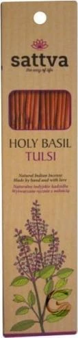 Šventojo baziliko kvapo smilkalų lazdelės Holy Basil Tulsi, Sattva Ayurveda, 15 vnt.