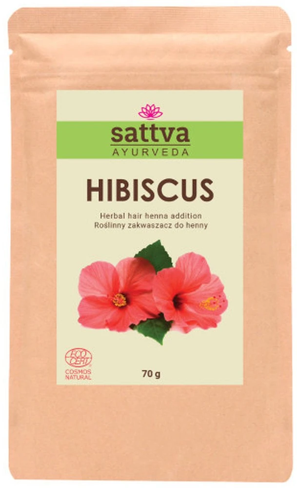 Kinrožių milteliai plaukams Hibiscus, Sattva Ayurveda, 70g