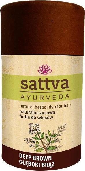 Augaliniai rudi plaukų dažai Deep Brown, Sattva Ayurveda, 150g