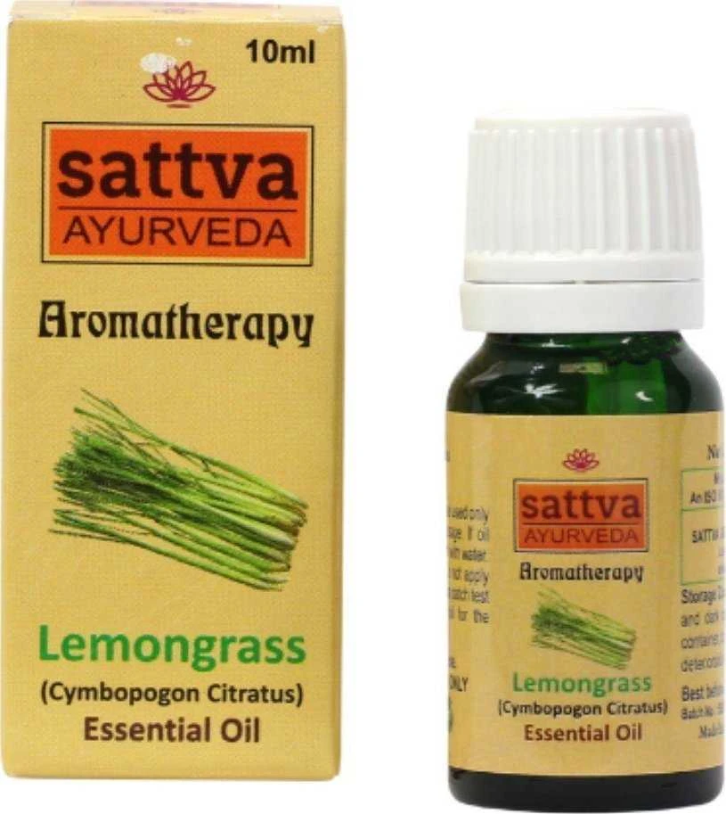 Citrinžolių eterinis aliejus Lemongrass, Sattva Ayurveda, 10ml